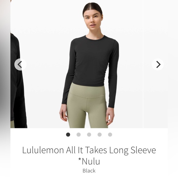 Lululemon All It Takes Black Nulu Long-Sleeve Shirt - Picture 1 of 6